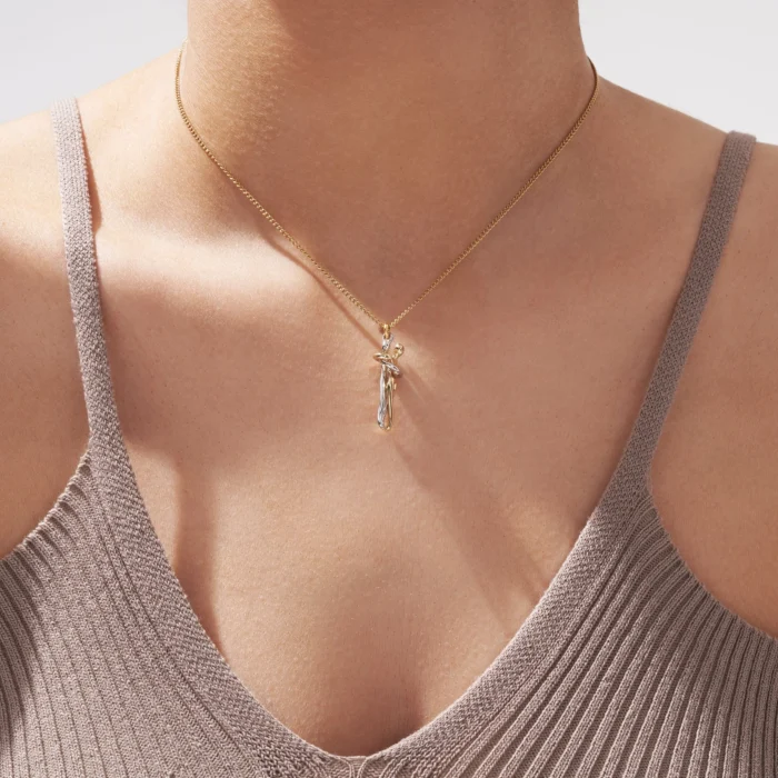 Gold Hug Necklace - Image 3