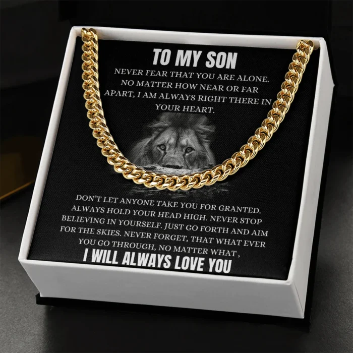 To My Son Cuban Link Chain - Image 1