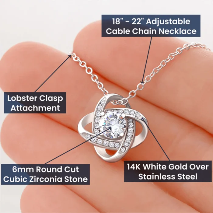 Mom Love Knot Necklace From Son - Image 3