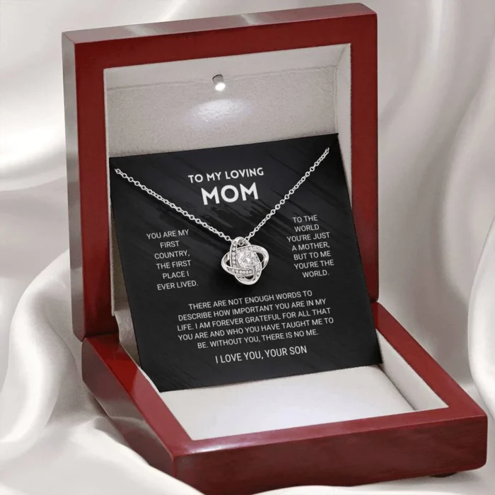 Mom Love Knot Necklace From Son - Image 1